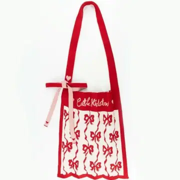 [ 택 포함 새상품 ] 캐스키드슨 Knitty Ribbon Bow Red