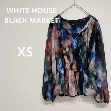 WHITE HOUSE BLACK MARKET 꽃무늬 블라우스 XS