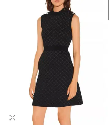 sandro Many Quilted Lurex Knit Dress