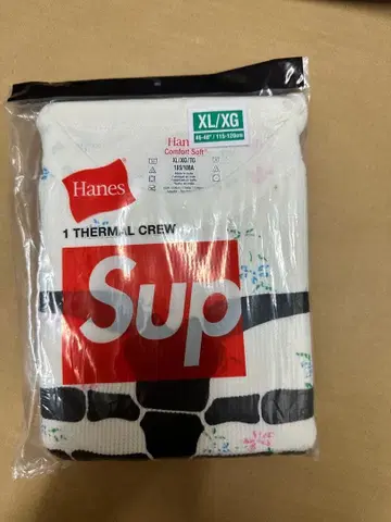 Hanes 써멀 크루 XL/XG Sup 프린트