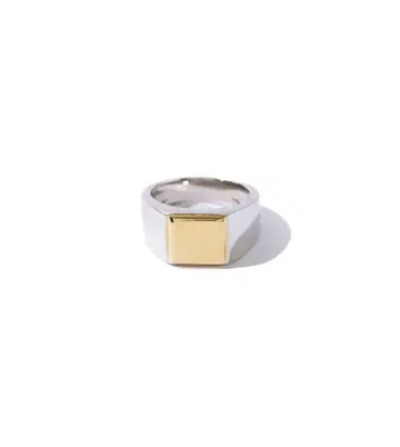 [ tsui ] BICOLOR SIGNET RING 바이컬러 시그넷 반지