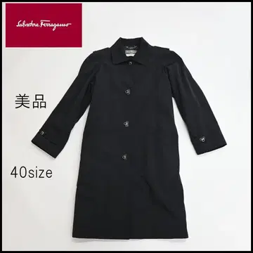 47299 살바토레 페라가모 코트 40 블랙 간치니 금장 장식