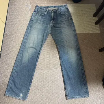 EDWIN 505 블루 스트레이트 청바지