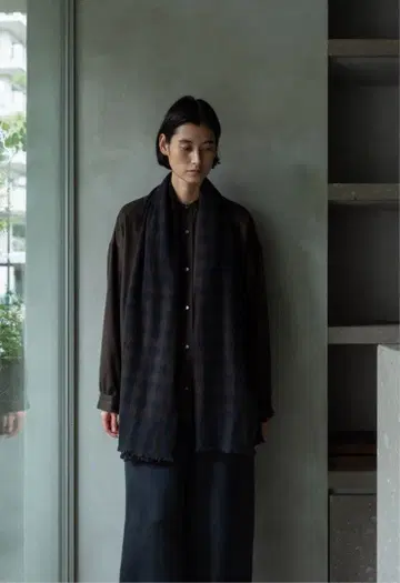 25AW ARTS&SCIENCE / Bicolor Check Shawl