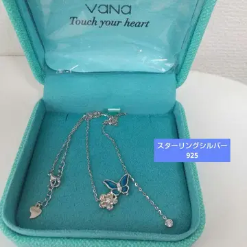 VANAJEWELRY 꽃과 모르포 나비 목걸이 스털링 실버 925