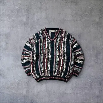 90sCottonTraders 3D 니트 스웨터 코지풍 2XL 빅 사이즈