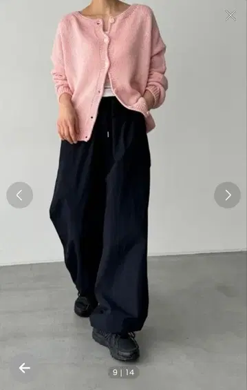 CANAL JEAN El mar 크루넥 가디건