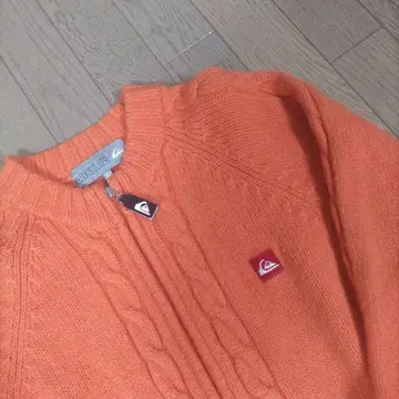 QUIKSILVER 오렌지 케이블 니트 L 사이즈