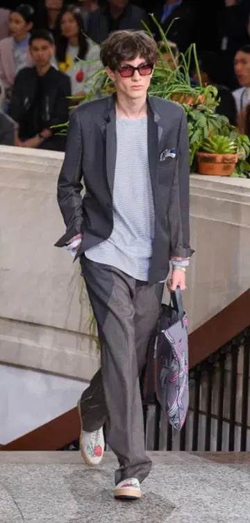 Paul Smith 메인 라인 사이드 패널 울 슬랙스 M