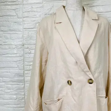 알마 디자인 린넨 더블 테일러드 자켓 [115-33]