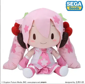 하츠네 미쿠 시리즈 벚꽃 미쿠 후와푸치 도데카 점보 봉제 인형