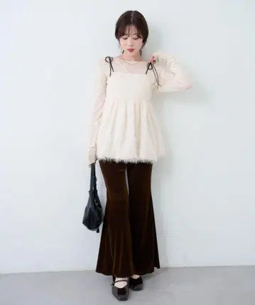 벨로아 튤 팬츠
