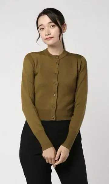 CLANE W JACQUARD KNIT CARDIGAN