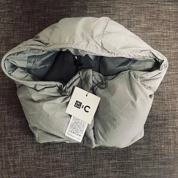 미사용 새상품 UNIQLO C 유니클로 나일론 후디드 넥워머