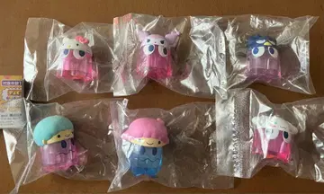 팩맨 산리오 콜라보 피규어 클리어 컬러 전 6종 세트