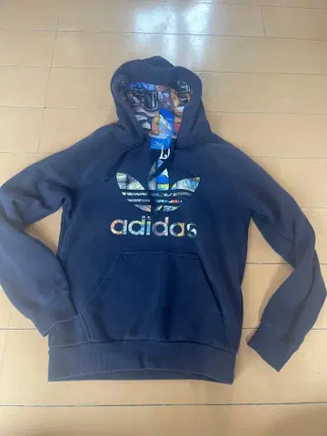 adidas 네이비 풀오버 후드티