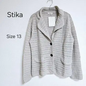 미사용 새상품 Stika 스테카 베이지 니트 가디건 사이즈 13