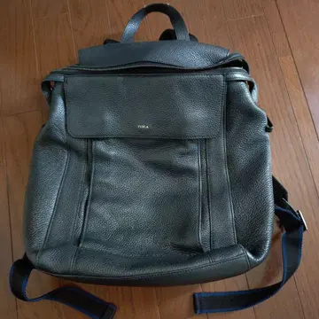 FURLA 블랙 가죽 백팩