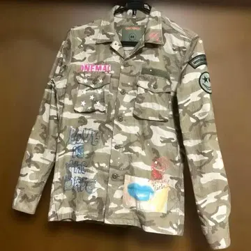 ONEMADE 카모 패턴 밀리터리 자켓 컬러풀 자수