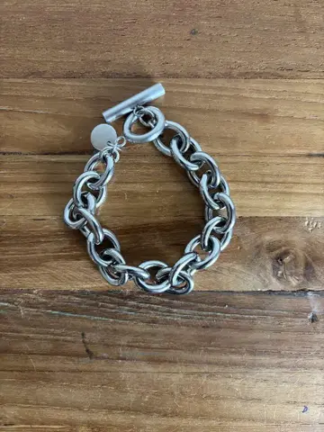 LION HEART 스테인리스 스틸 체인 팔찌 약 20cm