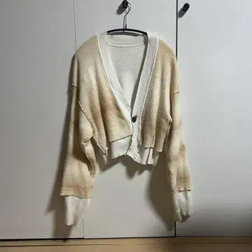 퍼퍼즈 PERVERZE 리버서블 니트 가디건 화이트