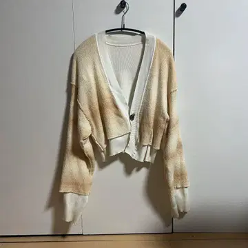 퍼퍼즈 PERVERZE 리버서블 니트 가디건 화이트