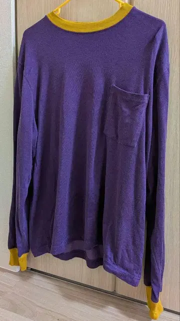 [ 새상품급 ] BEAMS PLUS 빔즈 2톤 포켓 T셔츠 퍼플