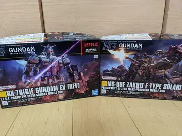 HG 1/144 복수의 레퀴엠 건담 EX & 자쿠 II F형 솔라리 기체