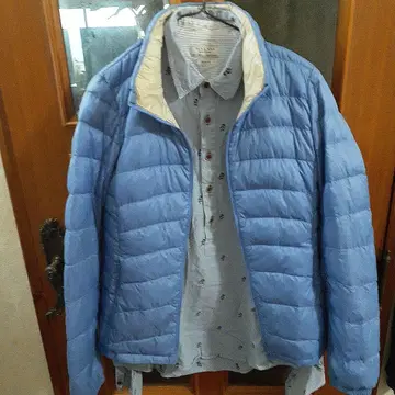 ZARA MAN 셔츠와 유니클로 라이트 블루 다운 자켓 S 세트