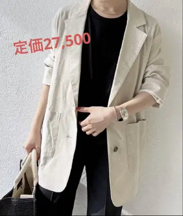 레이온 린넨 스트레치 루즈 자켓