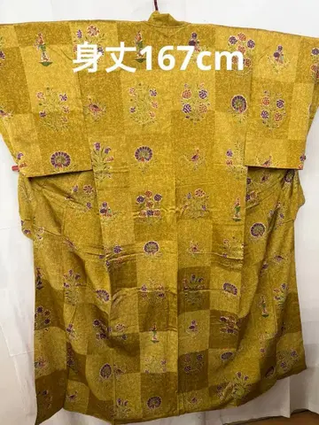 187) 기모노 이중 기모노 코몬 순수 실크 새상품급 기장 167cm