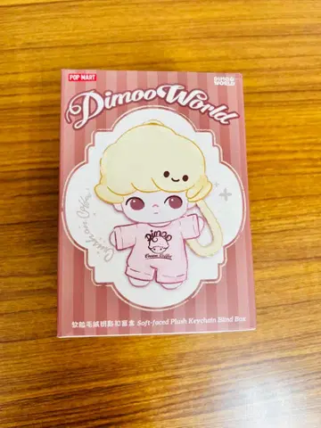 POP MART Dimoo World 소프트 페이스 플러시 키체인