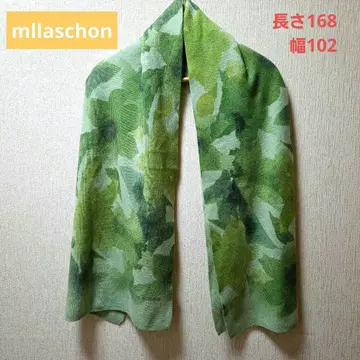 mllaschon 캐시미어 100% 스톨 머플러 보타니컬 그린