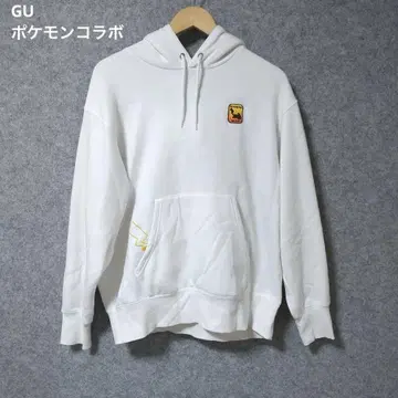 GU 포켓몬 화이트 후드 부착 후드티 피카츄
