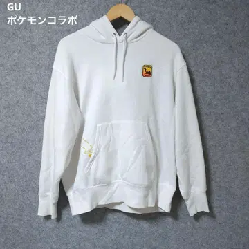 GU 포켓몬 화이트 후드 부착 후드티 피카츄