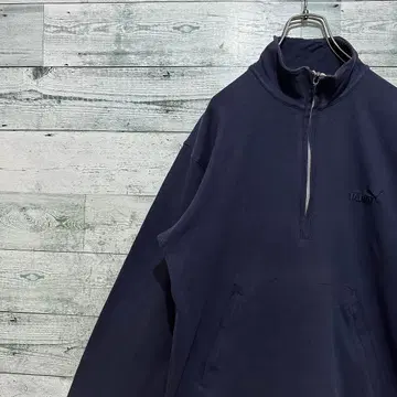 [ 푸마 ] PUMA 최고 디자인 자수 원포인트 로고 레트로 하프 지퍼