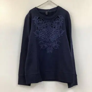 J.Crew 제이크루 컷 아웃 플로럴 맨투맨 자수 네이비