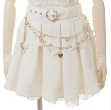 리즈리사 LIZLISA 데코라 체인 벨트 스커트