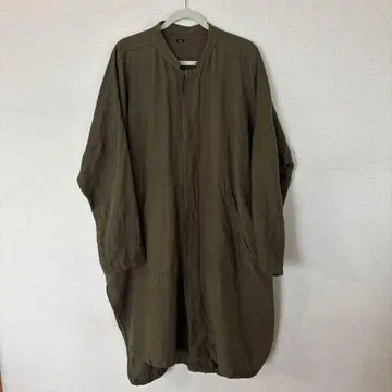 UNIVERSAL TISSU 올리브 긴팔 셔츠 원피스 일본제
