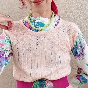 vintageused 빈티지 유즈드 아크릴 베스트
