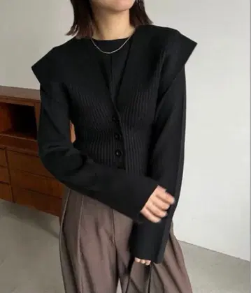 CAPRICIEUX LE'MAGE / 멀티 베스트 SET 풀오버 / 블랙