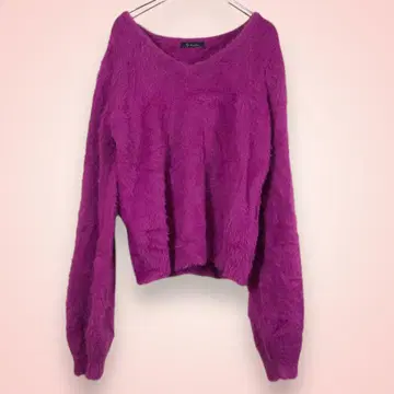Rag Out 긴팔 퍼지 스웨터 보라색 퍼플 [ L ]