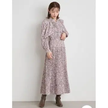 SNIDEL 플리츠 맥시 원피스