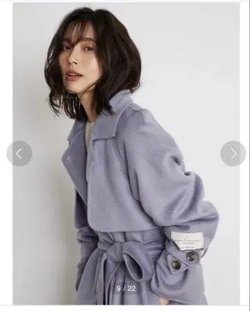 새상품급 SNIDEL 우로코 캐시미어 스탠드 카라 코트