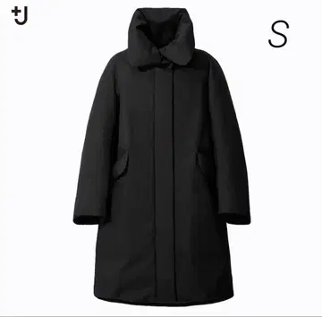 [ 새상품급 ] 유니클로 +J 질 샌더 하이브리드 다운 코트 블랙 S