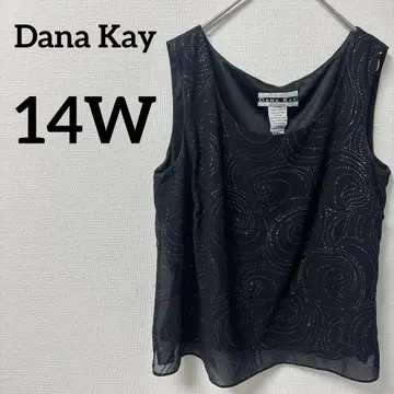 새상품급 Dana Kay 블랙 여성용 탱크탑 [14W]