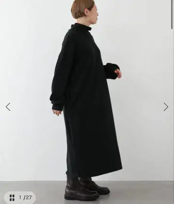 JOURNAL STANDARD LUXE 리버 저지 하이넥 원피스