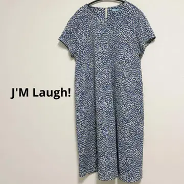 J'M Laugh! 레오파드 무늬 반팔 원피스 여성용
