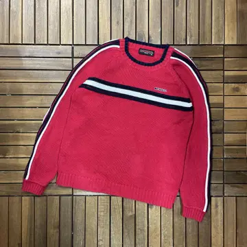 90s vans USA 코튼 니트 풀오버 스웨터 로고 자수