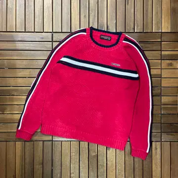 90s vans USA 코튼 니트 풀오버 스웨터 로고 자수